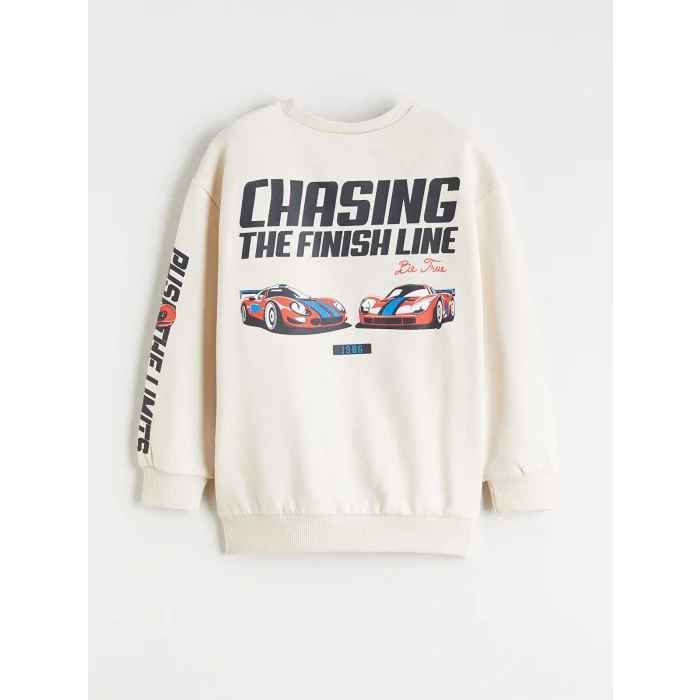 LCW Kids Gri Bisiklet Yaka Erkek Çocuk Sweatshirt ve Eşofman Alt