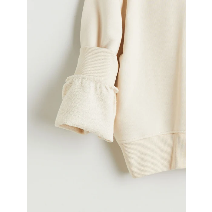 LCW Kids Bej Polo Yaka Kız Çocuk Sweatshirt