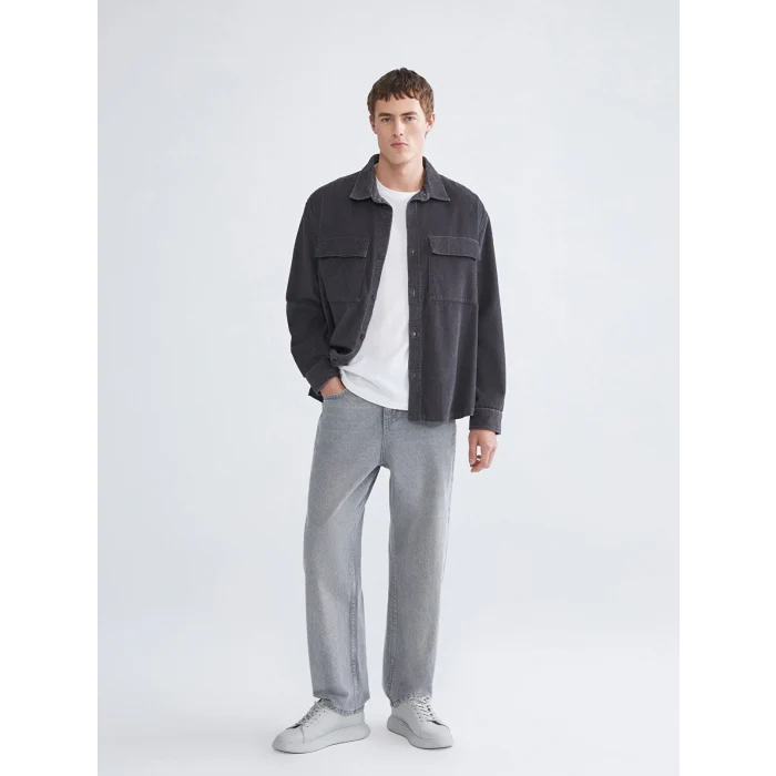 LCW Jeans Gri Baggy Fit Erkek Jean Pantolon