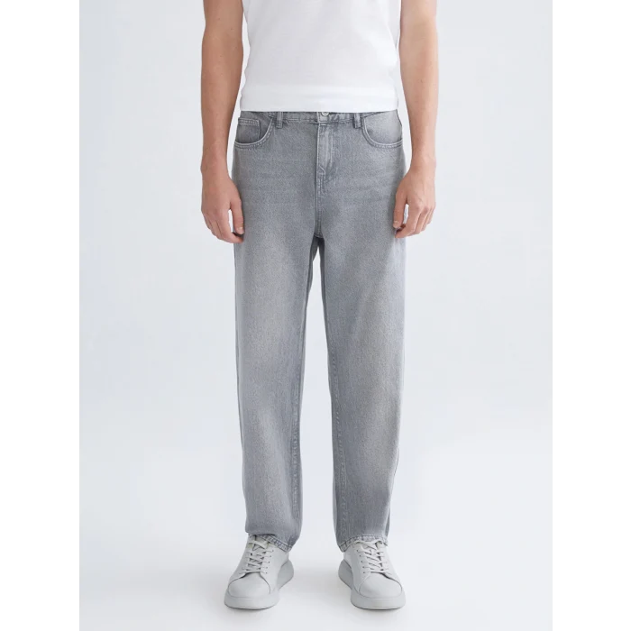 LCW Jeans Gri Baggy Fit Erkek Jean Pantolon
