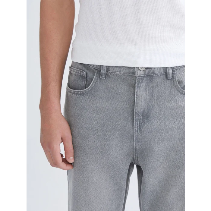 LCW Jeans Gri Baggy Fit Erkek Jean Pantolon