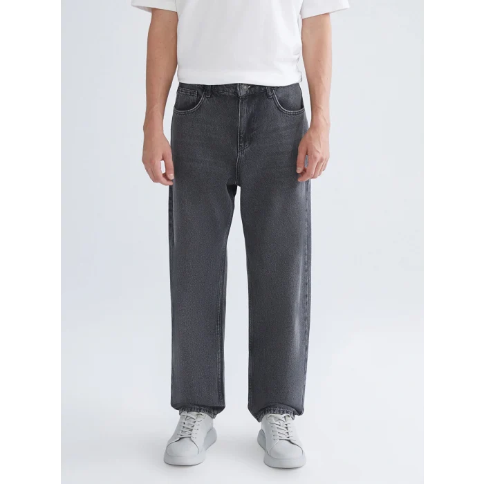 LCW Jeans Antrasit Baggy Fit Erkek Jean Pantolon