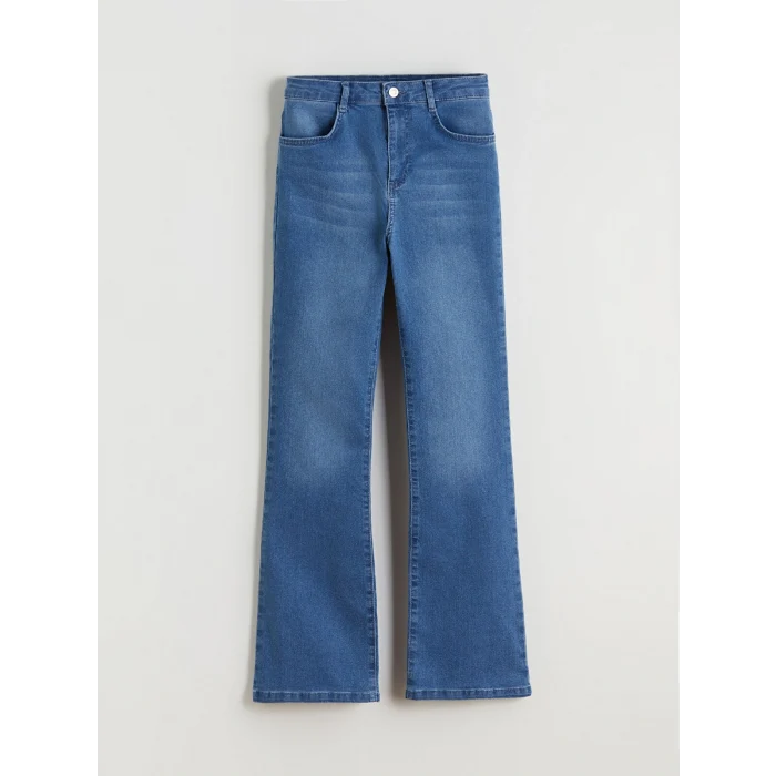 LCW Kids İndigo İspanyol Paça Kız Çocuk Jean Pantolon