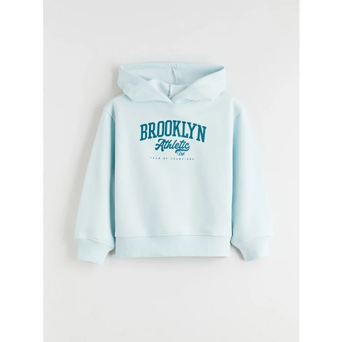 LCW Kids Mavi Kapüşonlu Kız Çocuk Sweatshirt