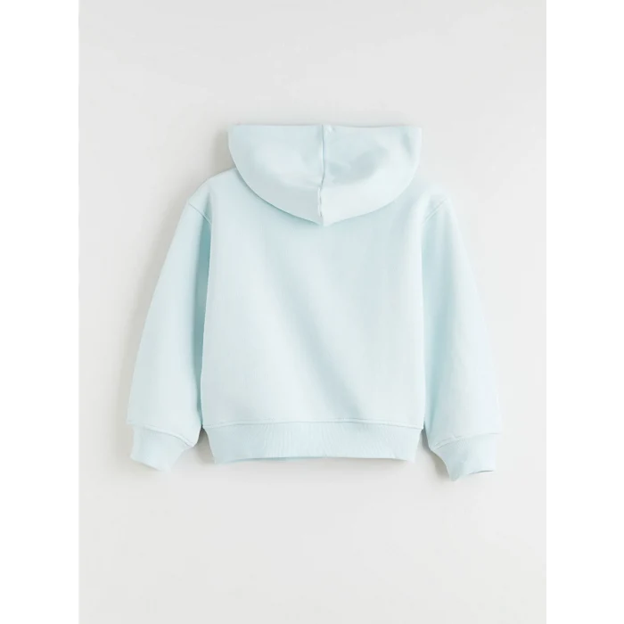 LCW Kids Mavi Kapüşonlu Kız Çocuk Sweatshirt
