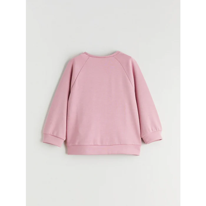 LCW Kids Lila Bisiklet Yaka Kız Çocuk Sweatshirt ve Eşofman Altı