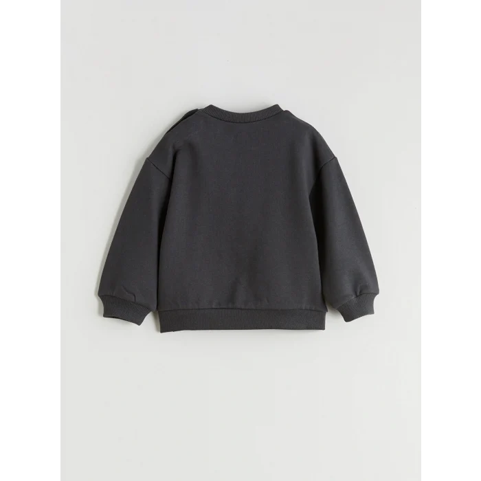 LCW baby Gri Bisiklet Yaka Erkek Çocuk Sweatshirt ve Eşofman Altı 2li