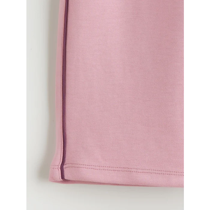 LCW Kids Lila Bisiklet Yaka Kız Çocuk Sweatshirt ve Eşofman Altı