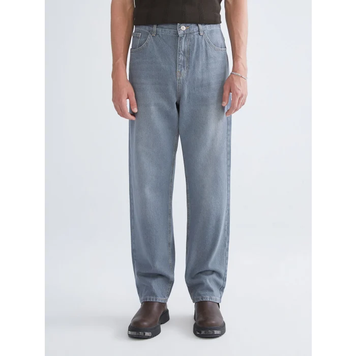 LCW Jeans Gri Baggy Fit Erkek Jean Pantolon