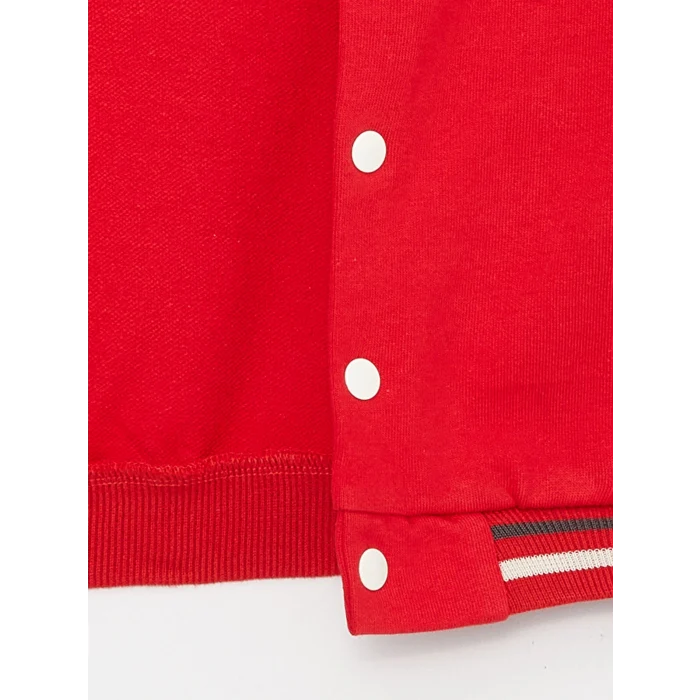 LCW baby Kırmızı Bisiklet Yaka Uzun Kollu Baskılı Erkek Bebek Sweatshirt ve Pantolon 2li Takım