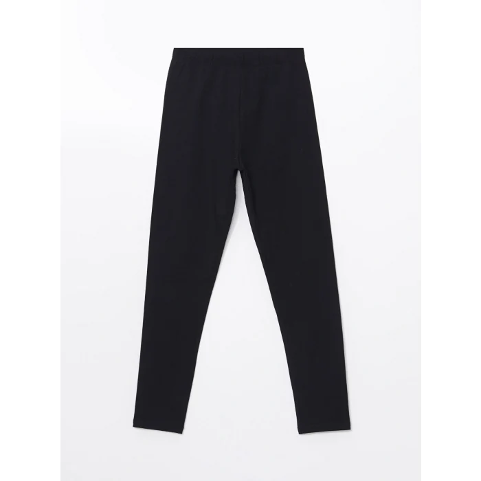 LCW Kids Siyah Beli Lastikli Kız Çocuk Tayt