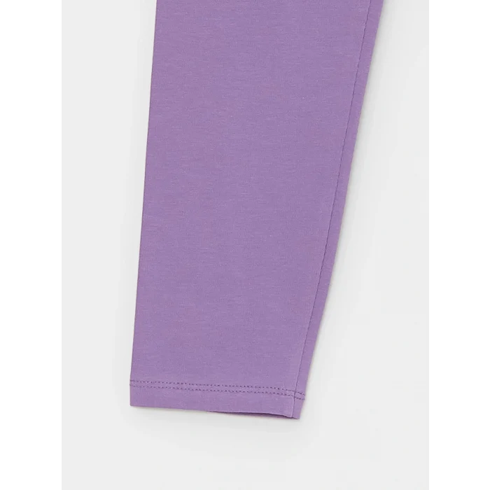 LCW Kids Mor Beli Lastikli Basic Kız Çocuk Tayt