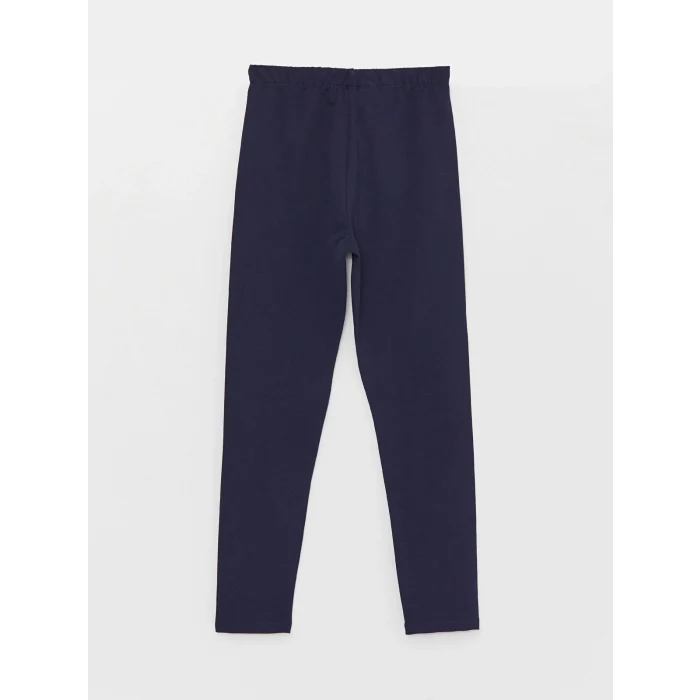 LCW Kids Lacivert Beli Lastikli Basic Kız Çocuk Uzun Tayt