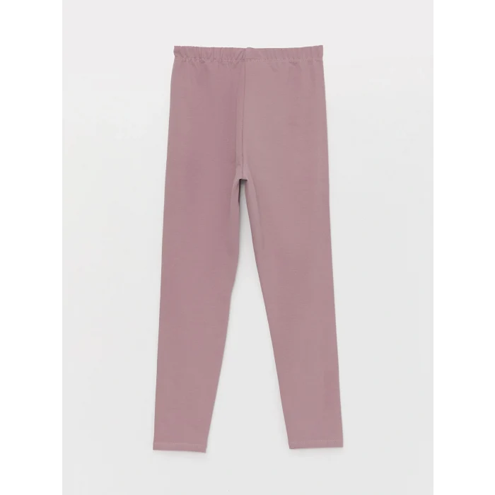 LCW Kids Lila Beli Lastikli Basic Kız Çocuk Uzun Tayt
