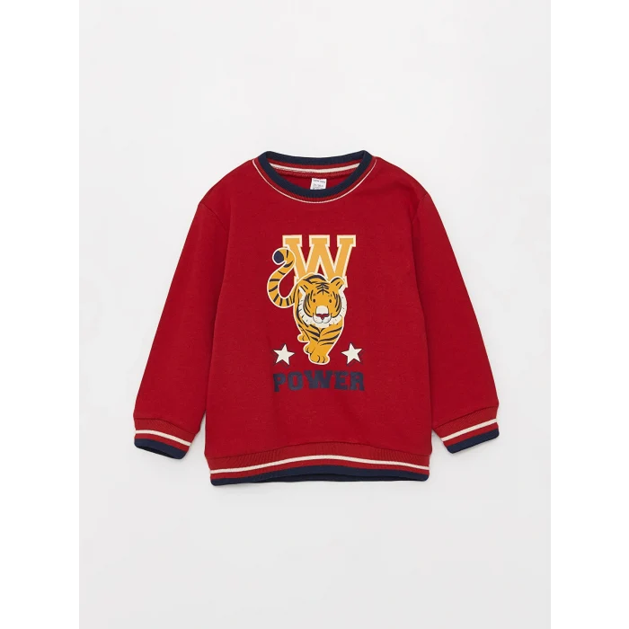 LCW baby Kırmızı Kreşin Yıldızı Sweatshirt