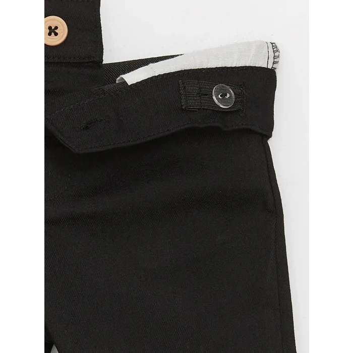 LCW baby Kırmızı Ekose Desenli Uzun Kollu Erkek Bebek Gömlek ve Pantolon 2li Takım