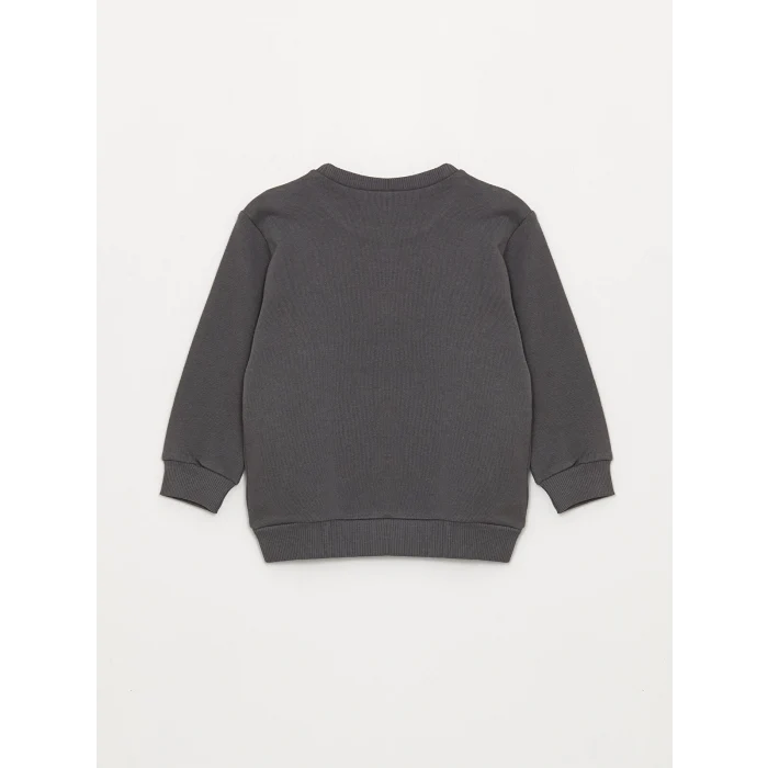 LCW baby Ekru Bisiklet Yaka Uzun Kollu Baskılı Erkek Bebek Sweatshirt 2li