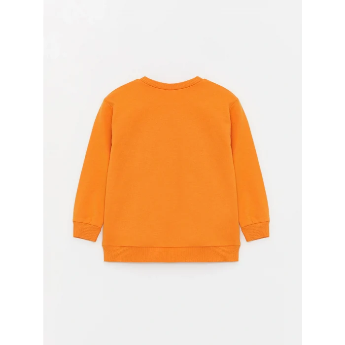 LCW baby Turuncu Baskılı Uzun Kollu Erkek Bebek Sweatshirt 2li