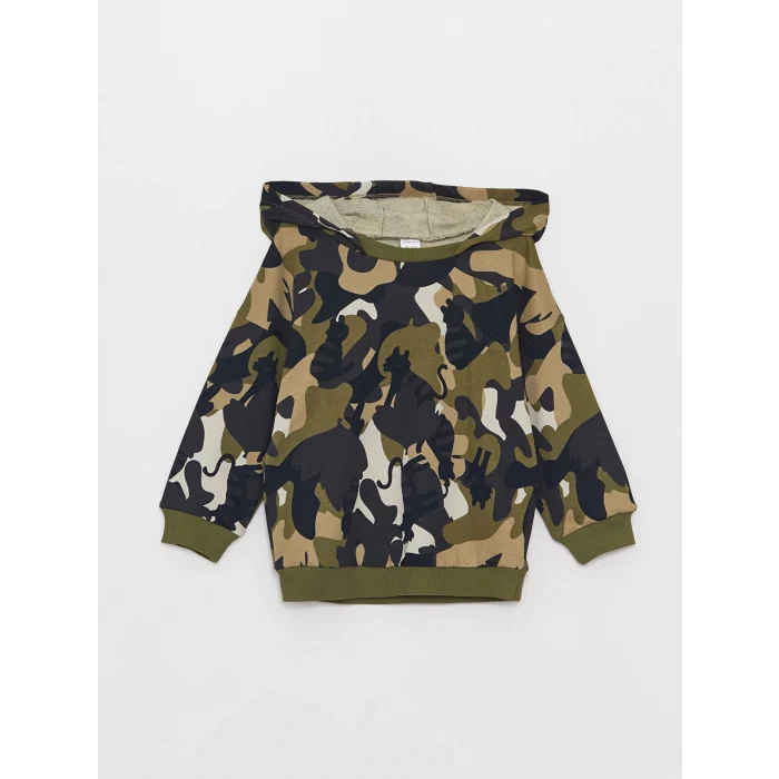 LCW baby Gri Uzun Kollu Erkek Bebek Hoodie ve Eşofman Altı 2li Takım