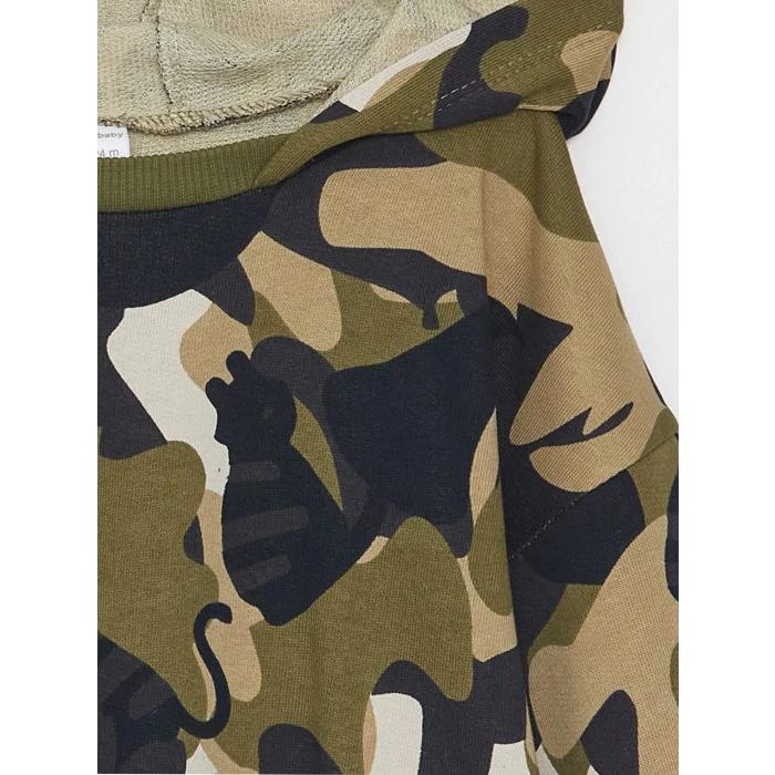 LCW baby Gri Uzun Kollu Erkek Bebek Hoodie ve Eşofman Altı 2li Takım