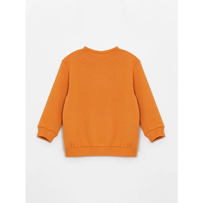 LCW baby Turuncu Bisiklet Yaka Baskılı Uzun Kollu Erkek Bebek Sweatshirt 2li
