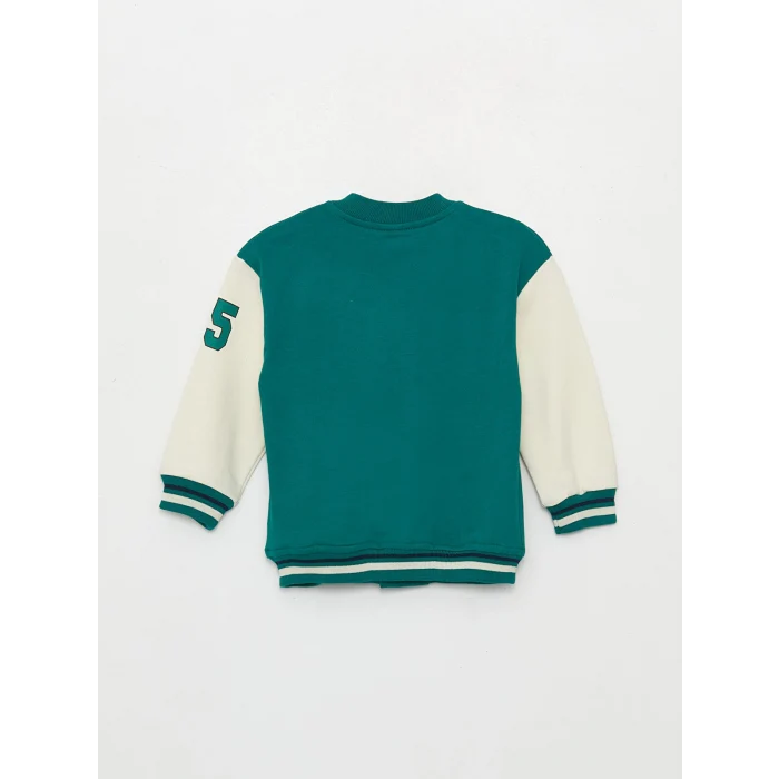 LCW baby Yeşil Kolej Yaka Erkek Bebek Bomber Ceket