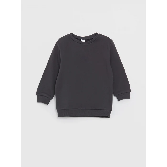 LCW baby Ekru Baskılı Uzun Kollu Erkek Bebek Sweatshirt 2li