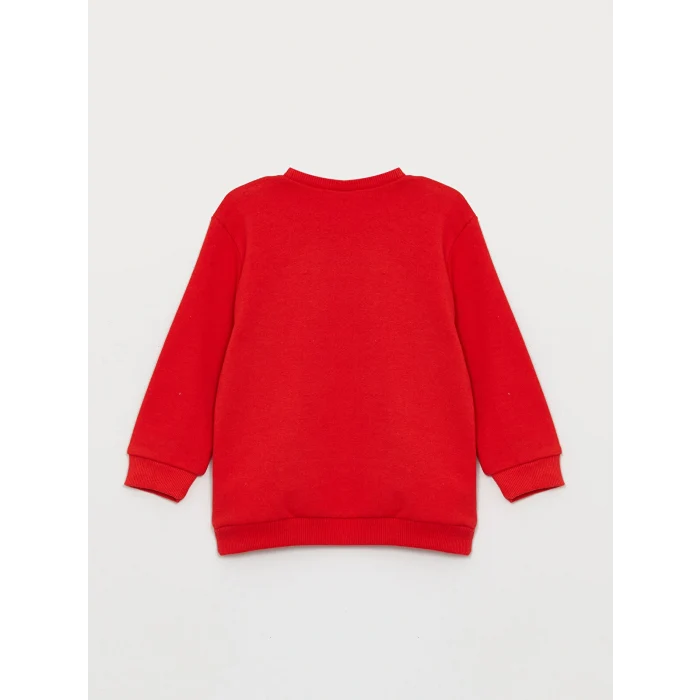 LCW baby Kırmızı Baskılı Uzun Kollu Erkek Bebek Sweatshirt 2li