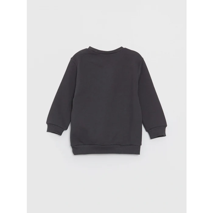 LCW baby Ekru Baskılı Uzun Kollu Erkek Bebek Sweatshirt 2li
