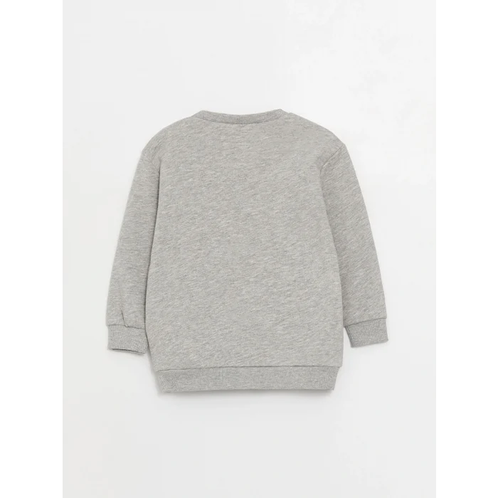 LCW baby Gri Bisiklet Yaka Uzun Kollu Erkek Bebek Sweatshirt 2li