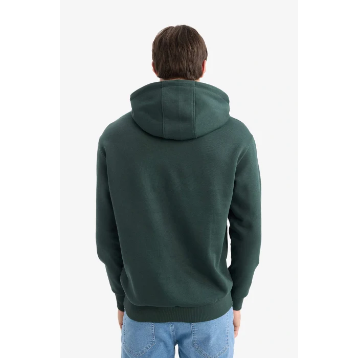 Defacto E9299AXGN536 Yeşil Vikings Valhalla Regular Fit Kapüşonlu Sweatshirt