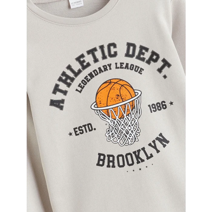 LCW Kids Gri Bisiklet Yaka Erkek Çocuk Pijama Takımı