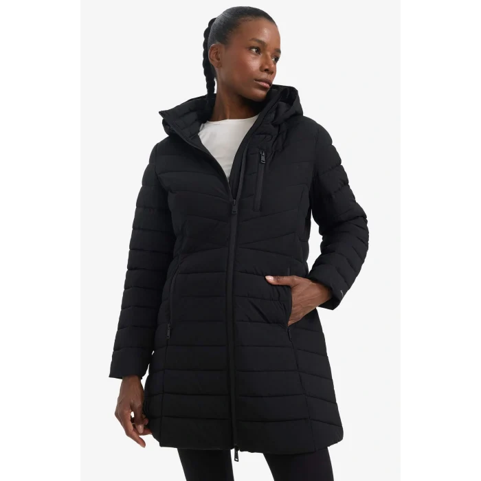 Defacto C6035AXBK81 Siyah DeFactoFit Su İtici Regular Fit Kapüşonlu Şişme Parka Mont