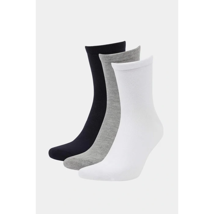 Defacto F5314AXKR1 Çok Renkli Erkek Dikişsiz 3lü Bambu Soket Çorap