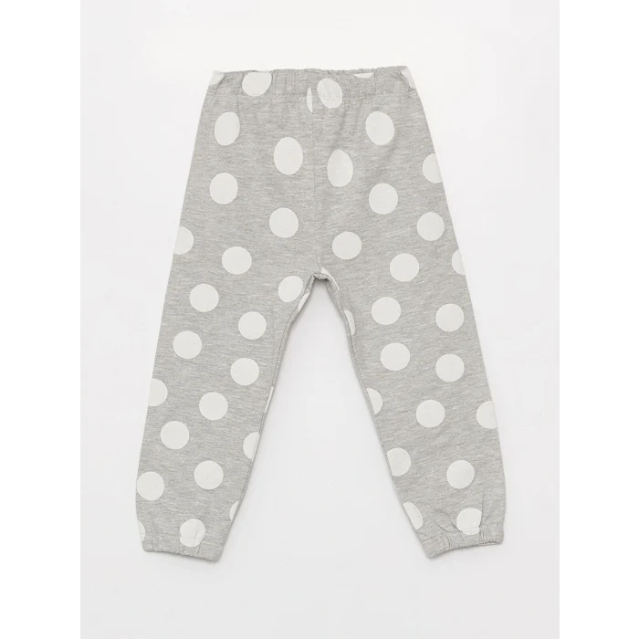 LCW baby Gri Beli Lastikli Kız Bebek Jogger Eşofman Alt