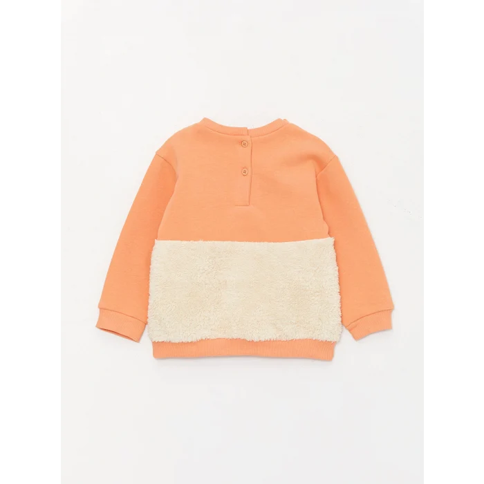LCW baby Mercan Bisiklet Yaka Kız Bebek Sweatshirt ve Eşofman Alt 2li