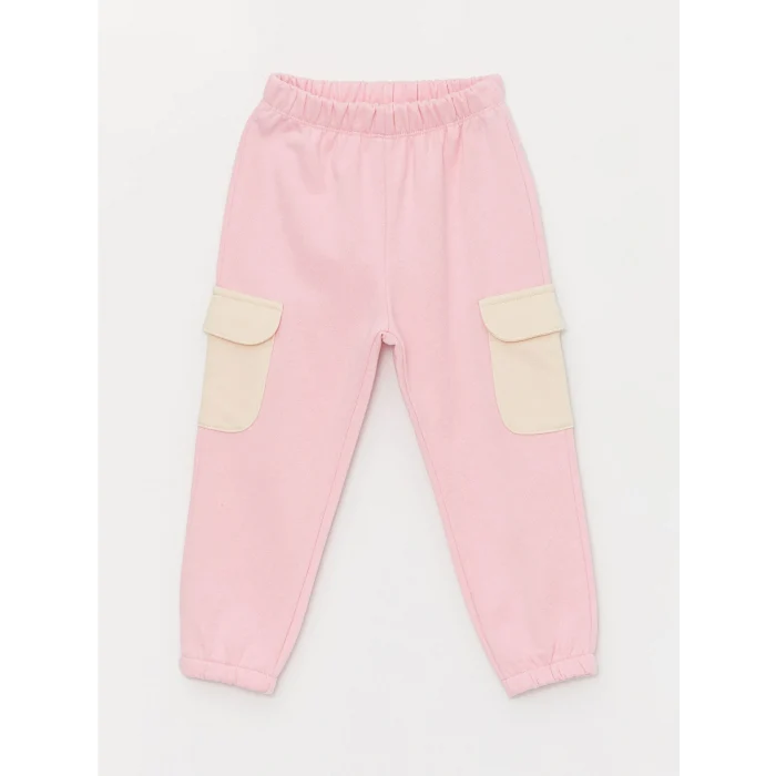 LCW baby Pembe Balıkçı Yaka Uzun Kollu Kız Bebek Sweatshirt ve Pantolon 2li Takım