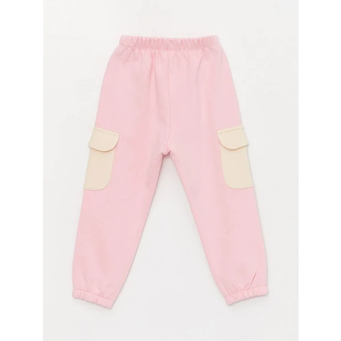 LCW baby Pembe Balıkçı Yaka Uzun Kollu Kız Bebek Sweatshirt ve Pantolon 2li Takım