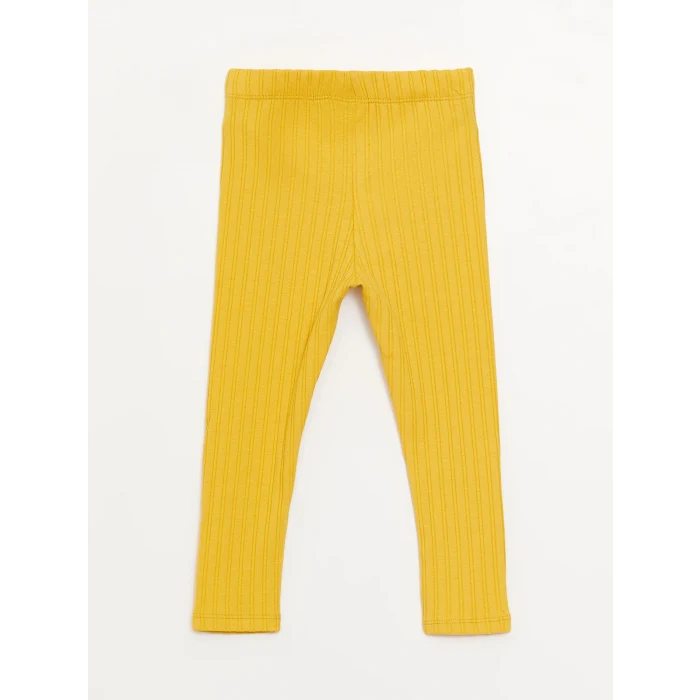 LCW baby Bej Bisiklet Yaka Uzun Kollu Baskılı Kız Bebek Sweatshirt ve Tayt 2li Takım