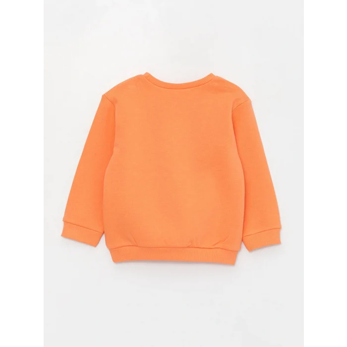 LCW baby Yeşil Bisiklet Yaka Uzun Kollu Baskılı Kız Bebek Sweatshirt 2li