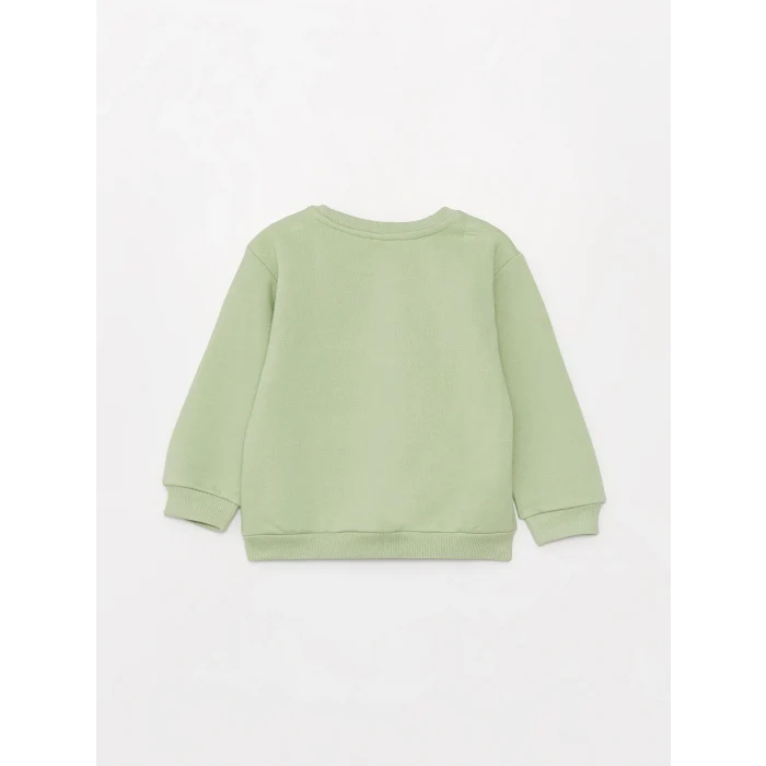 LCW baby Pembe Bisiklet Yaka Uzun Kollu Kız Bebek Sweatshirt 2li