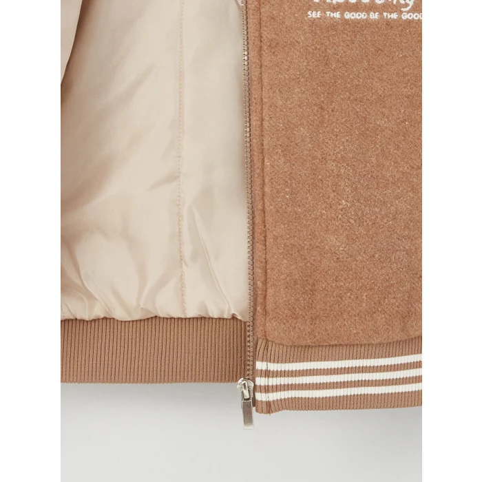 LCW Kids Bej Kolej Yaka Kız Çocuk Mont