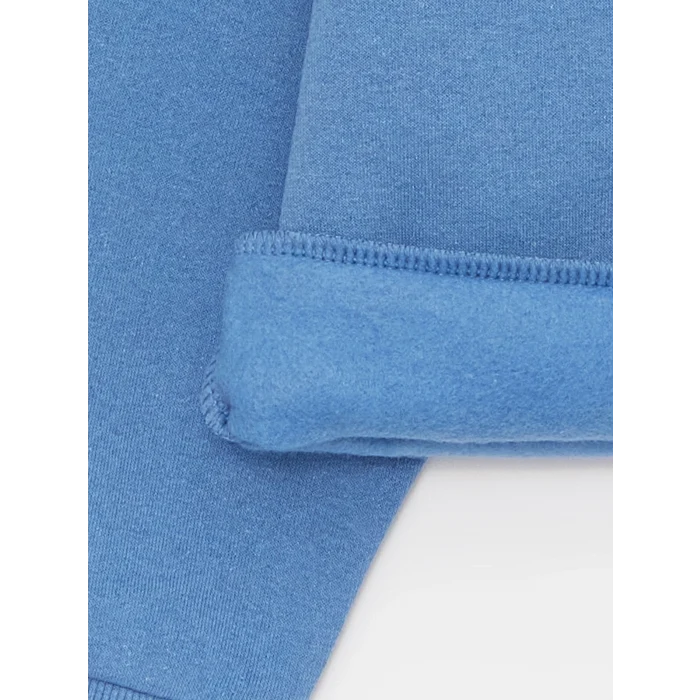 LCW Kids Mavi Bisiklet Yaka Baskılı Uzun Kollu Kız Çocuk Sweatshirt