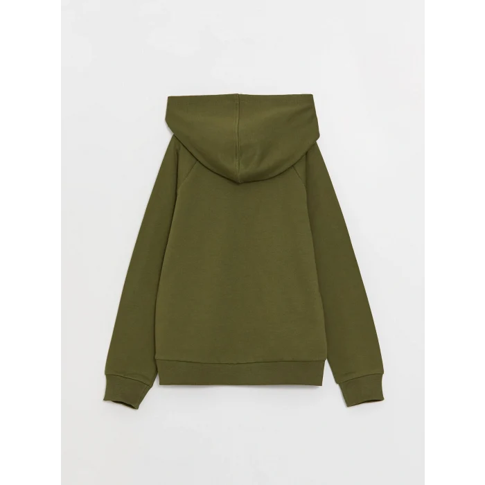 LCW Kids Yeşil Baskılı Uzun Kollu Erkek Çocuk Hoodie