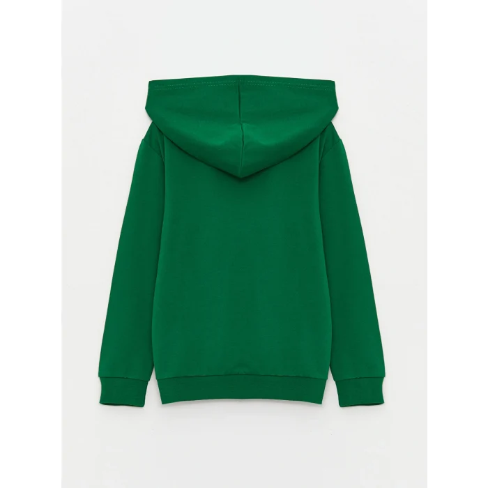 LCW Kids Yeşil Baskılı Uzun Kollu Erkek Çocuk Hoodie