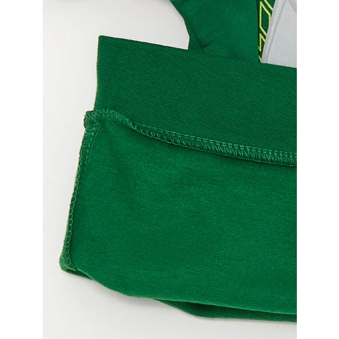 LCW Kids Yeşil Baskılı Uzun Kollu Erkek Çocuk Hoodie