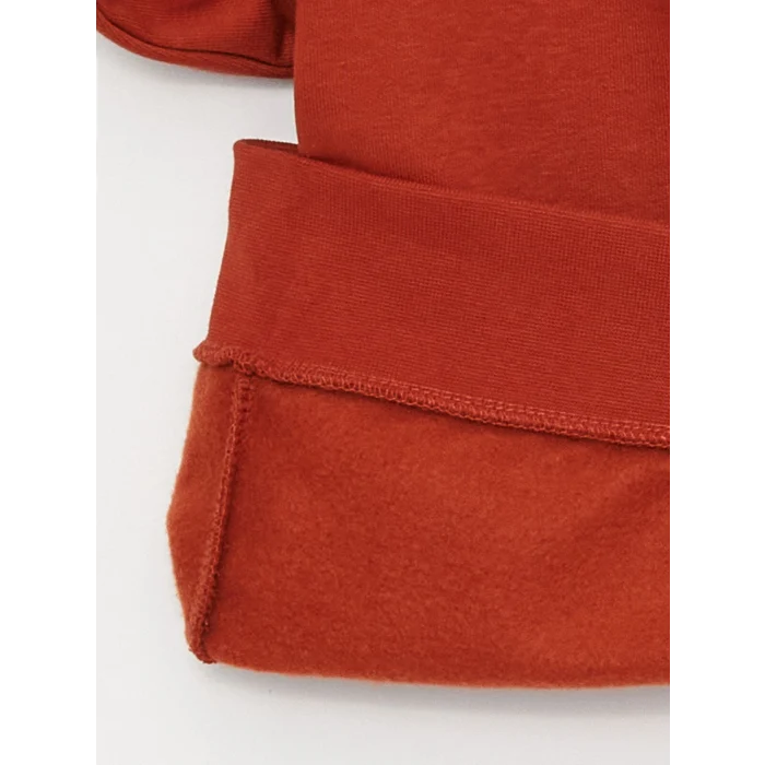 LCW Kids Kahverengi Bisiklet Yaka Basic Uzun Kollu Erkek Çocuk Sweatshirt