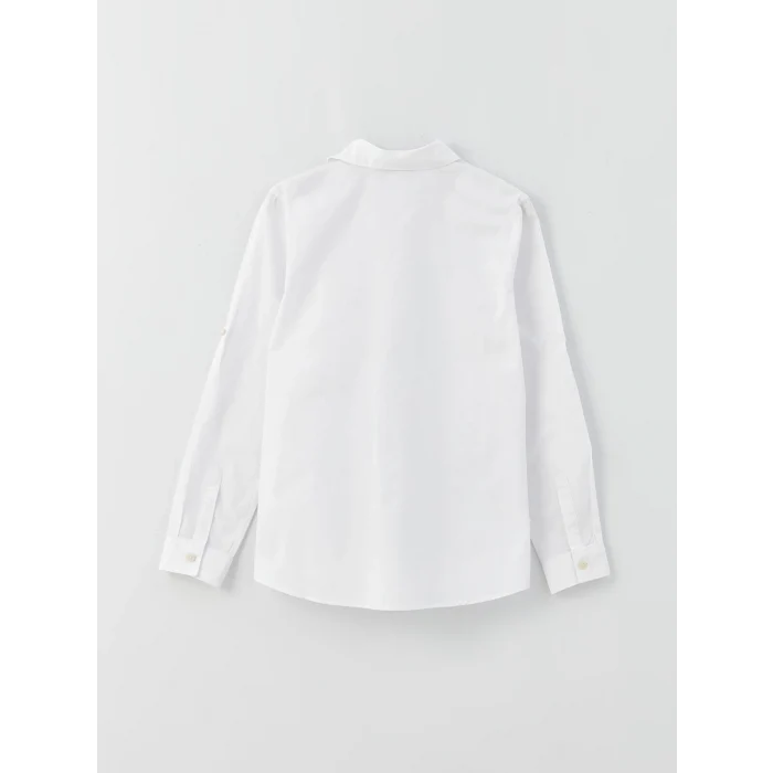 LCW Kids Beyaz Basic Erkek Çocuk Poplin Gömlek