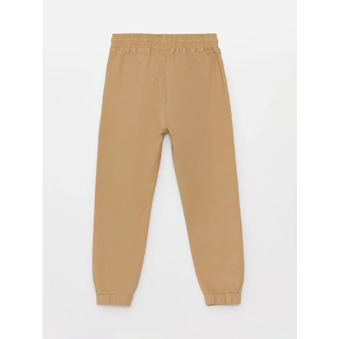 LCW Kids Bej Rahat Kalıp Beli Lastikli Erkek Çocuk Jogger Pantolon