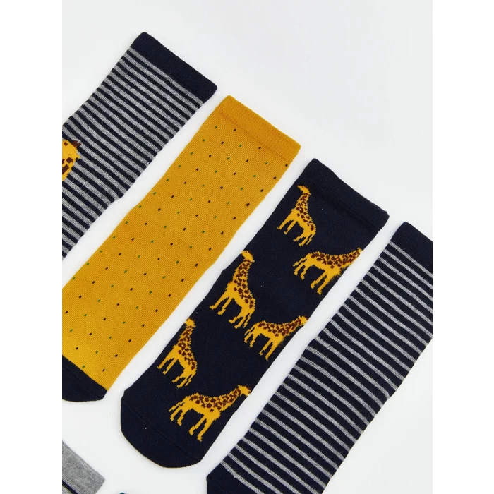 LCW Kids Karışık Desenli Erkek Çocuk Soket Çorap 7li